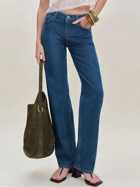 Reformation Charlee Low Rise Straight Leg Jeans $258